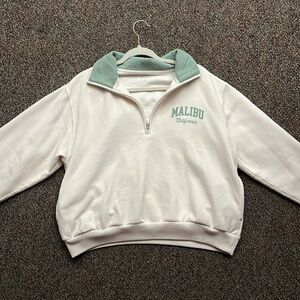 EASY MALIBU CALIFORNIA GRAPHIC HALF-ZIP SWEATSHIRT